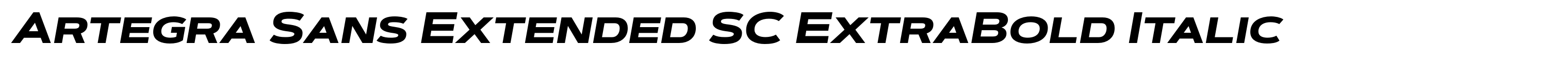 Artegra Sans Extended SC ExtraBold Italic